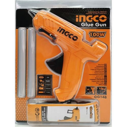 Ingco Glue Gun 100W + 10 Pcs Set Hot Melt Glue Stick