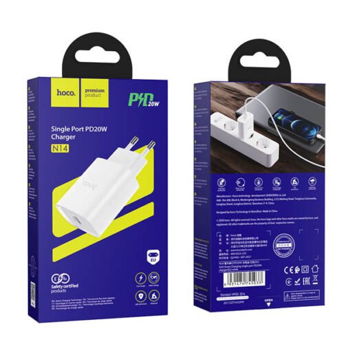 Hoco Single Port PD20W Charger (EU)- N14