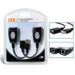 MJK USB-RJXT USB Extension Cable Over Cat5e RJ45 Extender Adapter