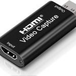 HDMI Video Capture Card, Video Capture Card HDMI to USB2.0 1080P Record via DSLR Camcorder