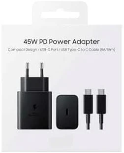 شاحن سامسونج الأصلي Samsung 45W Power Adapter مع كابل 5A Type-C