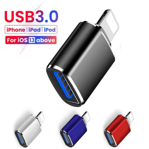 محول أو تي جي K3 Pro بمنفذ لايتنينج إلى USB لأجهزة الآيفون والآيباد