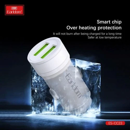 شاحن سيارة إيرلدوم (Earldom) موديل CC23 بمنفذ USB مزدوج وقوة 2.1 أمبير للشحن السريع - الصورة 2