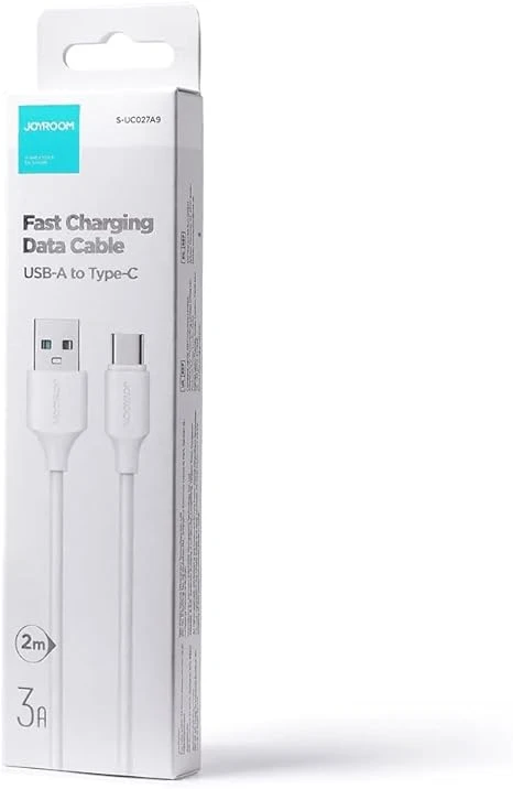 كابل شحن سريع ونقل بيانات جوي رووم (Joyroom) موديل S-UC027A9 من USB-A إلى Type-C - بطول 1 متر وقدرة 3 أمبير - الصورة 5