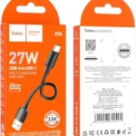 كابل شحن سريع ونقل بيانات هوكو X96 من USB إلى USB-C - بقوة 27 واط وطول 25 سم