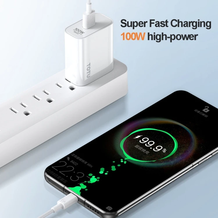 شاحن جداري توتو (TOTU) موديل HC-2-EU بقوة 100 واط وتقنية الشحن فائق السرعة 6A - الصورة 4