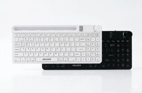 لوحة مفاتيح لاسلكية Erazer KS02 مع حامل تابلت مدمج وبكرة تحكم.