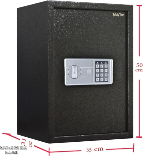 خزنة أمان إلكترونية من Safety Tech- مقاس 50×35×31 سم