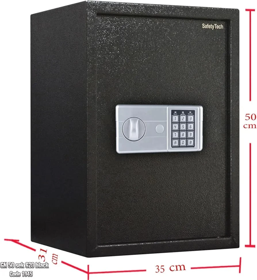 خزنة أمان إلكترونية من Safety Tech- مقاس 50×35×31 سم