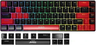 لوحة مفاتيح الألعاب الميكانيكية Jedel KL-141 إضاءة RGB سلكية 68 مفتاح