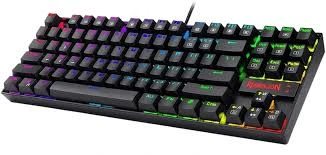 لوحة مفاتيح الألعاب الميكانيكية Redragon Kumara K552 سلكية بمفاتيح زرقاء وإضاءة RGB