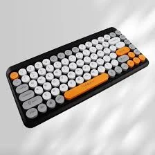 لوحة مفاتيح لاسلكية T968 بتصميم دائري كلاسيكي وألوان عصرية.