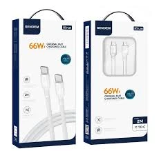 كابل شحن ونقل بيانات سريع SENDEM M77 منفذ Type-C إلى Type-C بقدرة 66 واط وطول 1 متر - الصورة 2