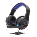 Piranha Gaming Headset بإضاءة زرقاء وكابل قماشي متين