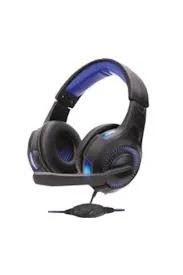 Piranha Gaming Headset بإضاءة زرقاء وكابل قماشي متين