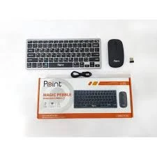 طقم كيبورد وماوس لاسلكي Point Magic Pebble PT-700 بنظام توصيل مزدوج - الصورة 4