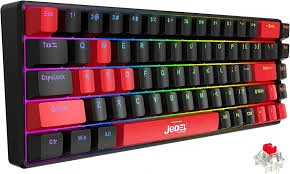 لوحة مفاتيح الألعاب الميكانيكية Jedel KL-141 إضاءة RGB سلكية 68 مفتاح - الصورة 3