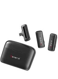 مايك وايرلس General GM39 نظام ميكروفون لاسلكي مزدوج بمنفذ Type-C مع علبة شحن - الصورة 2