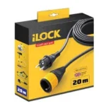 وصلة تمديد كهربائية آي لوك iLOCK بطول 20 متر مع تقنية قفل الفيشة