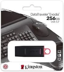 فلاش ميموري Kingston DataTraveler Exodia سعة 256 جيجابايت USB 3.2