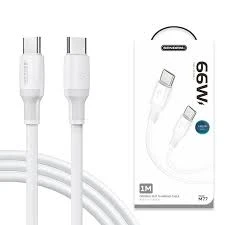 كابل شحن ونقل بيانات سريع SENDEM M77 منفذ Type-C إلى Type-C بقدرة 66 واط وطول 1 متر