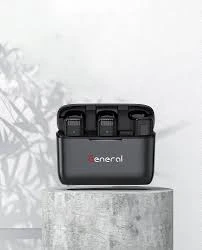 مايك وايرلس General GM39 نظام ميكروفون لاسلكي مزدوج بمنفذ Type-C مع علبة شحن