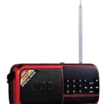 مشغل رقمي محمول JOC H798BT يدعم راديو FM وبلوتوث.