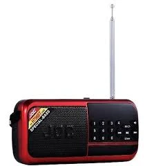 مشغل رقمي محمول JOC H798BT يدعم راديو FM وبلوتوث.