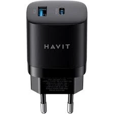 شاحن هافيت الأصلي Havit UC1003 بقوة 30 وات ثنائي المنفذ (PD + USB).