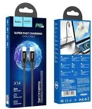 كابل شحن فائق السرعة ونقل بيانات هوكو X14 من Type-C إلى Lightning - بقوة PD 20W وطول 2 متر - الصورة 3