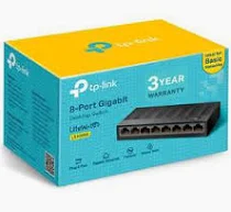 سويتش تي بي لينك LS109P مكتبي 9 منافذ منها 8 منافذ PoE+ بقدرة 63 وات