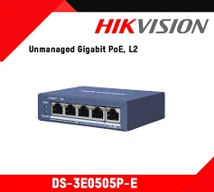 سويتش هيك فيجن جيجابيت 5 بورت PoE موديل Hikvision DS-3E0505P-E - الصورة 4
