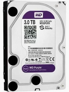 هارد ديسك وسترن ديجيتال بنفسجي 3 تيرا WD Purple Surveillance HDD 3TB