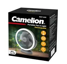 مروحة كامتيلون المحمولة والذكية موديل Camelion REF-005 مع إضاءة ليد مدمجة