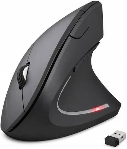 ماوس عمودي لاسلكي مريح Jedel W925 بدقة 1600 DPI - أسود - الصورة 3